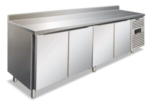 TAVOLO FRIGO REFRIGERATO POSITIVO 4 PORTE CON ALZATINA – CXF 4200 ATN -2°/+8°C | 223x70x96h