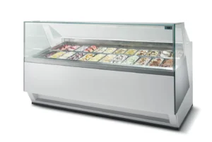 ISA DIVA PLUS 170 H125 - VETRINA GELATERIA ORIZZONTALE 18 GUSTI GELATO  – Ventilata – Temp. -20 / +2 °C Dim. Cm 170x110x125h
