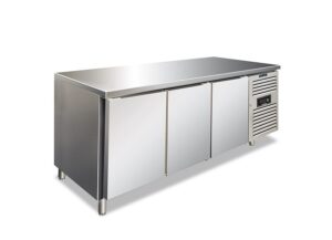 TAVOLO FRIGO REFRIGERATO POSITIVO PASTICCERIA 3 PORTE - PXF 3100 TN - Temp. +2°C/+8°C   Dim. Cm 202x80x86h