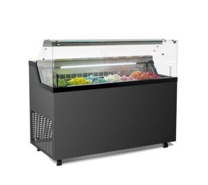 VETRINA ORIZZONTALE GELATERIA STATICA DA 9 GUSTI GELATO MIRABELLA C9G - Temp -20°C/-5°C Dim 127x74x119 Cm