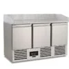 BANCO PIZZA SALADETTE REFRIGERATA POSITIVA STATICA 3 PORTE - MOD. SF 903 PZ - Piano in granito - Temp. +2°C/+8°C - Dim. cm. L140xP70xh101