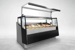 ISA KALEIDO PLUS 220 H117 - VETRINA GELATERIA ORIZZONTALE 24 GUSTI GELATO  – Ventilata – Temp. -20 / +2 °C Dim. Cm 220x120x117h