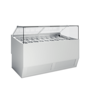 CIAM PRIMA SO3 – vetrina orizzontale gelateria 18 gusti gelato – ventilata doppia mandata – Temp. - 18 °C Dim. Cm. 165x104x120h