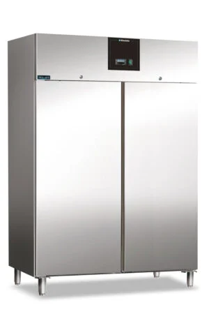 ARMADIO FREEZER CONGELATORE NEGATIVO VENTILATO IN ACCIAIO INOX 2 PORTE - AXF 1500 BT - BT 1500 LITRI - Temp. -22°C/-18°C - Dim. cm. L148xP83xh201