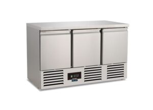 SALADETTE REFRIGERATA POSITIVA STATICA 3 PORTE - SF 903 TOP - Temp. +2°C/+8°C - Dim. cm. L136,8xP70xh87