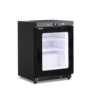 MINI FRIGO SOTTO BANCO POSITIVO STATICO CON PORTA IN VETRO - Mod. GN 200 G TN BLK – 200 LITRI- Temp. +2°C/+10°C – Dim. cm. L60xP62,5xh85