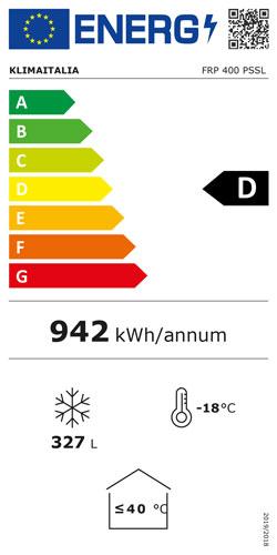 Congelatore a pozzetto statico con porta cieca scorrevole – Klimaitalia FRP 400 PSSL | -22/-9 °C | L 128,3 × P 67 × H 89,5 cm