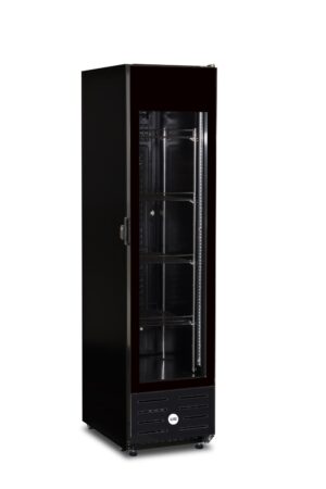 VETRINA VERTICALE SLIM FRIGO BIBITE POSITIVA STATICA -  FV 300 S BLACK - Capacità 313 LITRI - Temp. +2°+10° C - Dim. cm. L 44,4 x P 69,9 x h 184,8