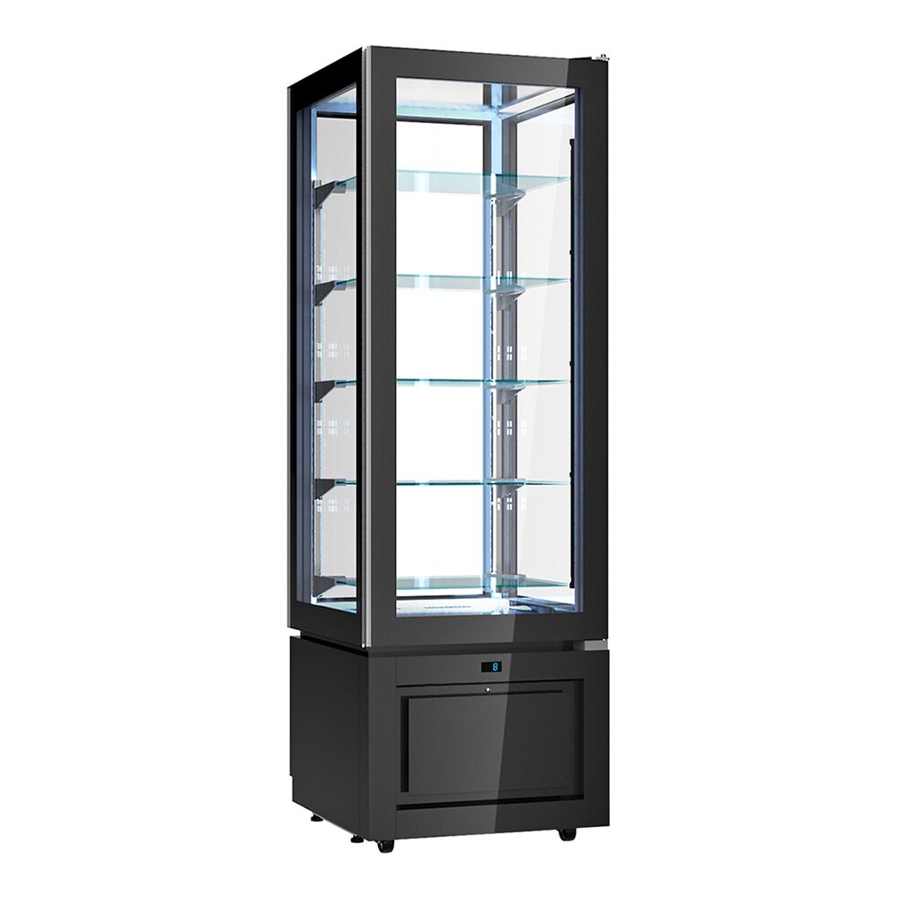 VETRINA VERTICALE PASTICCERIA VENTILATA POSITIVA 4 LATI VETRO – Temp. +2°C/+10°C Dim. 60×64,5×184h cm - immagine 1