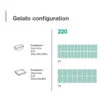ISA SUPERSHOW 220 H117 – vetrina gelateria orizzontale 24 gusti gelato – Ventilata – Temp. -20 / +2 °C Dim. Cm 220x110x117h