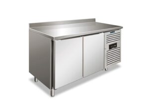 TAVOLO FREEZER CONGELATORE NEGATIVO 2 PORTE CON ALZATINA - SNACK 2200 BTF - Temp. -22°C/-18°C  Dim. cm. L136xP60x96h