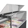 Vetrina ventilata per gelato mantecato, su stecco e pasticceria RIMINI 16 WHITE/GLITTER -25°/ +10°C | 150,3 x 96,3 x 128,7