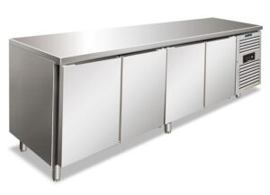 TAVOLO FREEZER CONGELATORE NEGATIVO 4 PORTE - SNACK 4100 BTF - Temp. -22°C/-18°C   Dim. Cm 223x60x86h