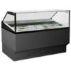 Vetrina ventilata per gelato mantecato, su stecco e pasticceria RIMINI 16 WHITE/GLITTER -25°/ +10°C | 150,3 x 96,3 x 128,7