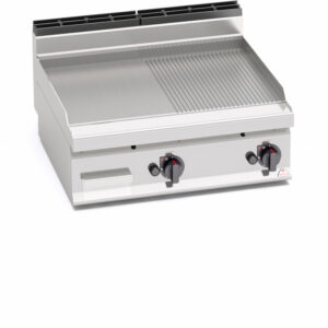 FRY TOP DA BANCO MISTO A GAS - SERIE 70 - Dim. 80x71,4x29h - 13,8 Kw