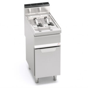 FRIGGITRICE A GAS SU VANO 7+7 L - SERIE 70 - Dim. 40x71,4x90h - 14 Kw