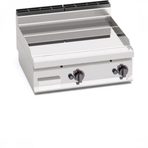 FRY TOP DA BANCO A GAS - PIASTRA LISCIA IN COMPOUND - SERIE 70 - Dim. 80x71,4x29h - 13,8 Kw