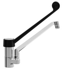 MISCELATORE GIOVE canna fusa, leva plastica nera cm 30