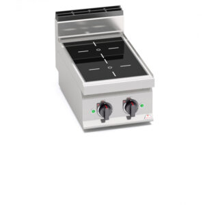 TOP AD INDUZIONE 2 ZONE DA BANCO SERIE 70 - Dim. 40x71,4x29h - 7 Kw