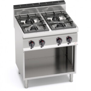 CUCINA A GAS 4 FUOCHI SU VANO SERIE 70 - Dim. 80x71,4x90h - 21 Kw totali