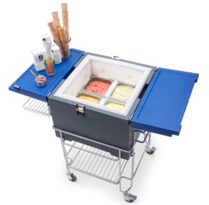 CARRELLO PER CONTENITORE ISOTERMICO IFI COOLBOX PANS - Dimensioni cm L 58,1 x P 66,6 x 76 H