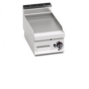 FRY TOP DA BANCO A GAS RIGATO - SERIE 70 - Dim. 40x71,4x29h - 6,9 Kw
