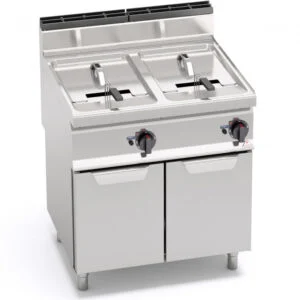 Friggitrice a gas indiretta 18+18 litri su vano | Berto’s GL18+18MI | L800xP714xH900 mm | 28 kW