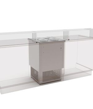 Banco a Pozzetto da incasso con riserva - DOLCE VITA IN - conservatore a carapine per Gelato e Granite