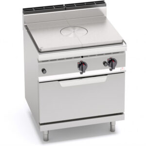 TUTTAPIASTRA A GAS SU FORNO GAS 2/1  SERIE 70 - Dim. 80x71,4x90h - 17,8 Kw totali