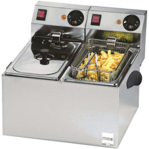 Friggitrice Elettrica da Banco Mec - Mod. FT44 - 230 V -  Capacità Olio 4+4 lt