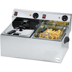 Friggitrice Elettrica da Banco Mec - Mod. FT88 - 230 V -  Capacità Olio 7+7 lt