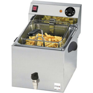 Friggitrice Elettrica da Banco Mec - Mod. FT8V - Capacità Olio 8 lt - Con Rubinetto di Scarico