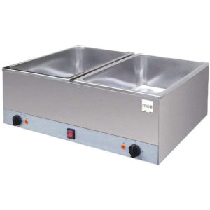 Bagnomaria Da Banco Mec - Mod. BM2 - 2 Vasche - Dim. cm L70xP55xh23 - Monofase