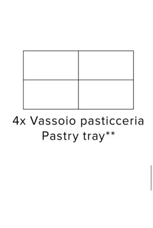 Kit 4 vassoi pasticceria inox Framec 8808296 per Rimini 16