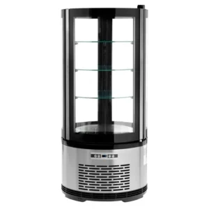 VETRINA FRIGO POSITIVA VENTILATA PASTICCERIA 3 RIPIANI Ø39 cm - MOD. AK100ETR - Temp.+2°C/+8°C – Dim. cm. L48xP48xh103