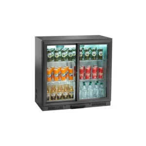 Vetrina Frigo Bibite Positivo Ventilato - AK191BBS - TN 176 LITRI - Temp. +2 °C/+8 °C - Dim. cm L90xP51xh84