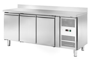 Tavolo Refrigerato Ventilato GN1/1 con alzatina - AK3204TN - Temp. -2C°/+8C° - Dim. cm 179,5x70x95