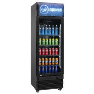 Vetrina Frigo Bibite Positivo Ventilato - AK401RGB - TN 340 LITRI - Temp. +2 °C/+10 °C - Dim. cm L62xP69xh196,5