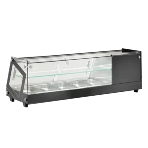 ESPOSITORE DA BANCO REFRIGERATO POSITIVO STATICO PER TAPAS - Mod. AK513VTB  - Temp. 0°C/+12°C Dim. cm L131xP39,5x37,5h