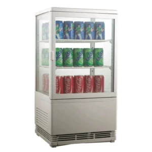 Vetrina Frigo Bibite Positivo Ventilato 4 Lati Vetro - AK58EB - TN 58 LITRI - Temp. 0 °C/+12 °C - Dim. cm L42,8xP38,6xh81
