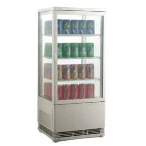 Vetrina Frigo Bibite Positivo Ventilato 4 Lati Vetro - AK78EB - TN 78 LITRI - Temp. 0 °C/+12 °C - Dim. cm L42,8xP38,6xh96