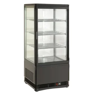 Vetrina Frigo Bibite Positivo Ventilato 4 Lati Vetro - AK78EBN - TN 78 LITRI - Temp. 0 °C/+12 °C - Dim. cm L42,8xP38,6xh96