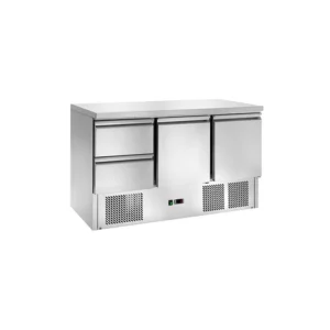 Saladette  2 ante + 2 cassetti - AK943-2D - Temp. +2°C/+8°C  Dim. cm L136,5xP70xh85