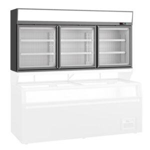 VETRINA PENSILE FREEZER CONGELATORE VENTILATO NEGATIVO 3 PORTE - MOD. ALASKA TOP 210 - Temp. -22°C /-18°C - Dim. cm. L210,4xP85xh(87+21)