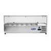 Vetrina portacondimenti refrigerata Atosa ESL3861-GR con teca in vetro – 6 GN1/4 – +2/+8 °C – L141,5×P33,5×H46,5 cm
