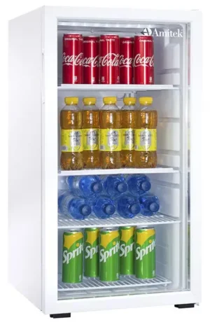 Vetrina Frigo Bibite da banco Positivo Statico - AX120RG - TN 90 LITRI –   Temp. 0 °C/+10 °C - Dim. cm L44,5xP51xh83,1