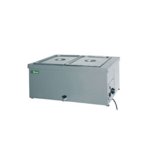Tavola calda a bagnomaria in acciaio inox - Temp. +30°C/+90°C - Dim. cm 78x60x32h