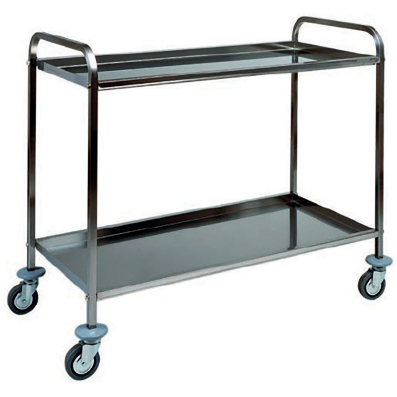 Carrello inox Forcar CA1383 | 2 ripiani | L111xP57xH96 cm - immagine 1