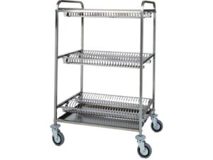 Carrello Inox Scolapiatti  3 Piani CA1399  cm 110x62x134h