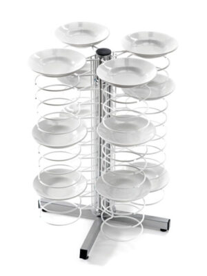 Colonna portapiatti da banco - Dim. cm 60x60x83h - N. piatti 48 Ø 18/23 cm